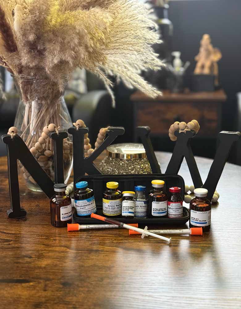 Photo of a to-go injection kit from Novakai Wellness